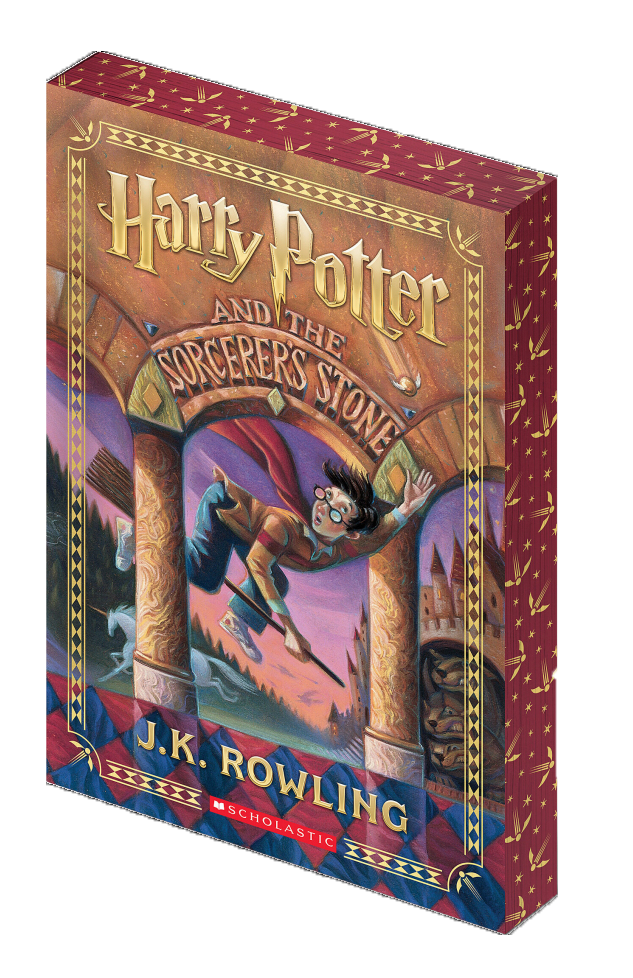 A special edition of Harry Potter and the Philosopher’s Stone with stencilled edges